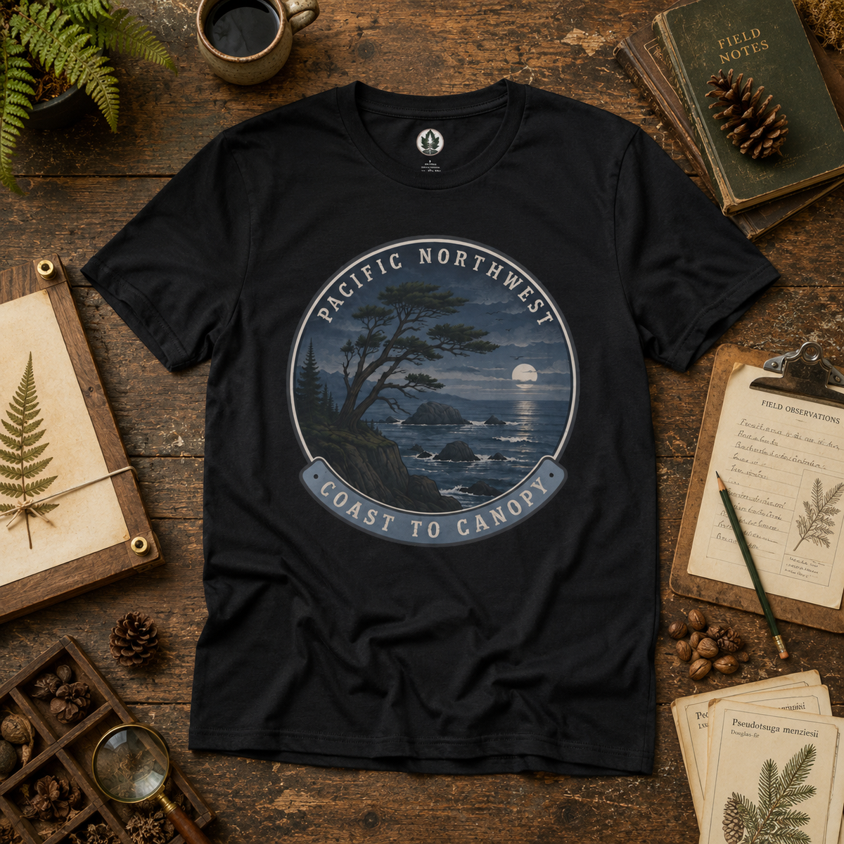 Pacific Northwest Tree T‑Shirt — “Coast to Canopy” Tee