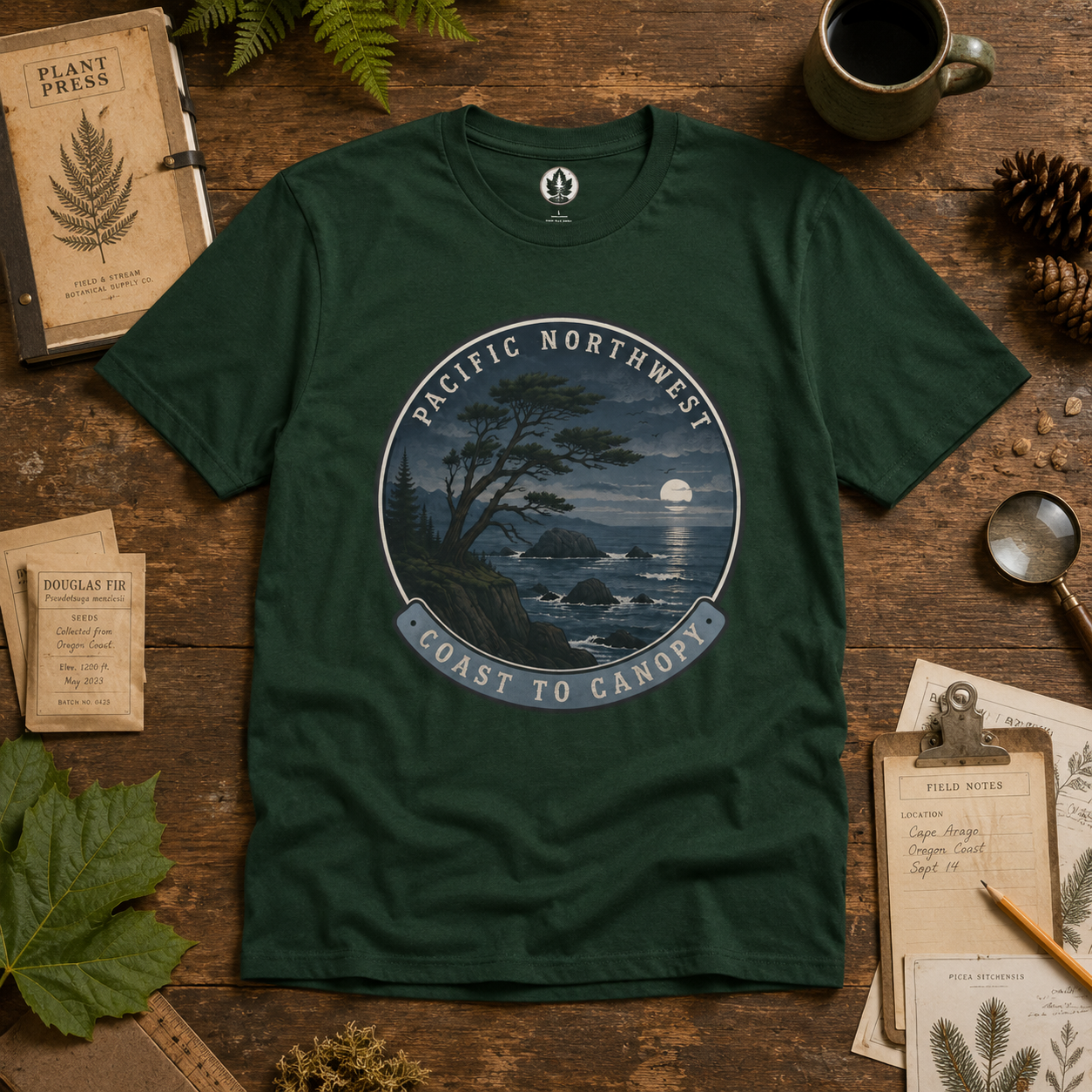 Pacific Northwest Tree T‑Shirt — “Coast to Canopy” Tee