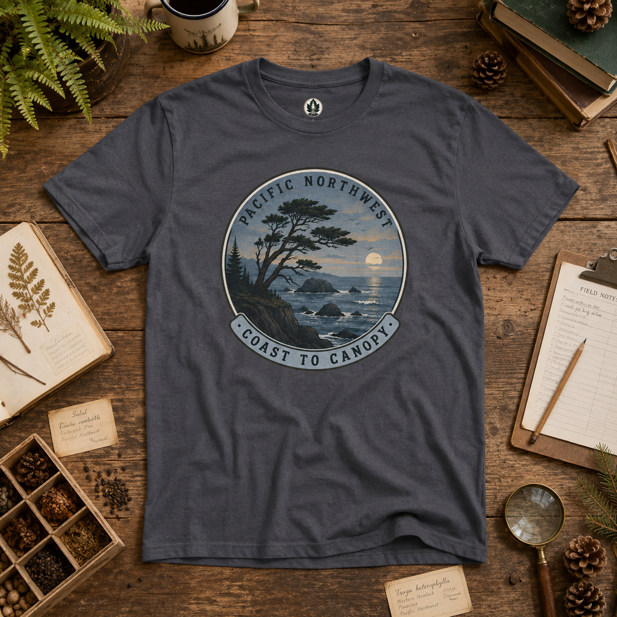 Pacific Northwest Tree T‑Shirt — “Coast to Canopy” Tee
