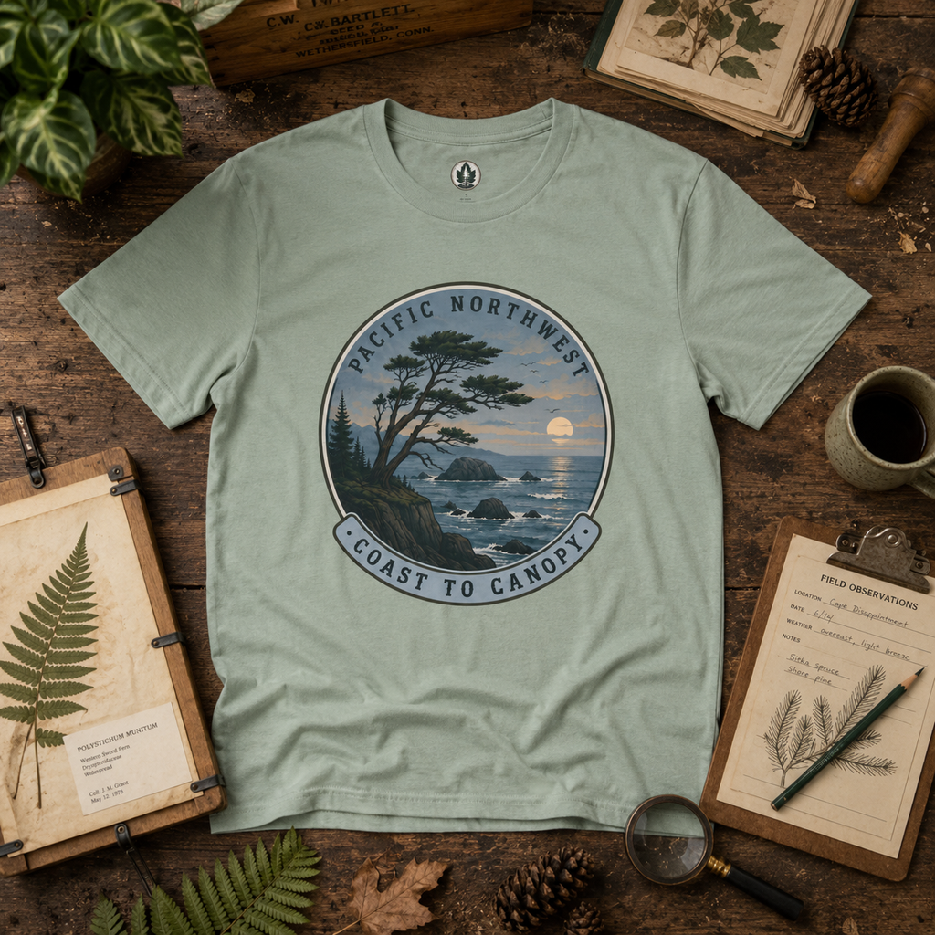 Pacific Northwest Tree T‑Shirt — “Coast to Canopy” Tee