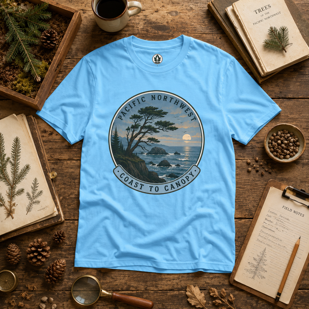 Pacific Northwest Tree T‑Shirt — “Coast to Canopy” Tee