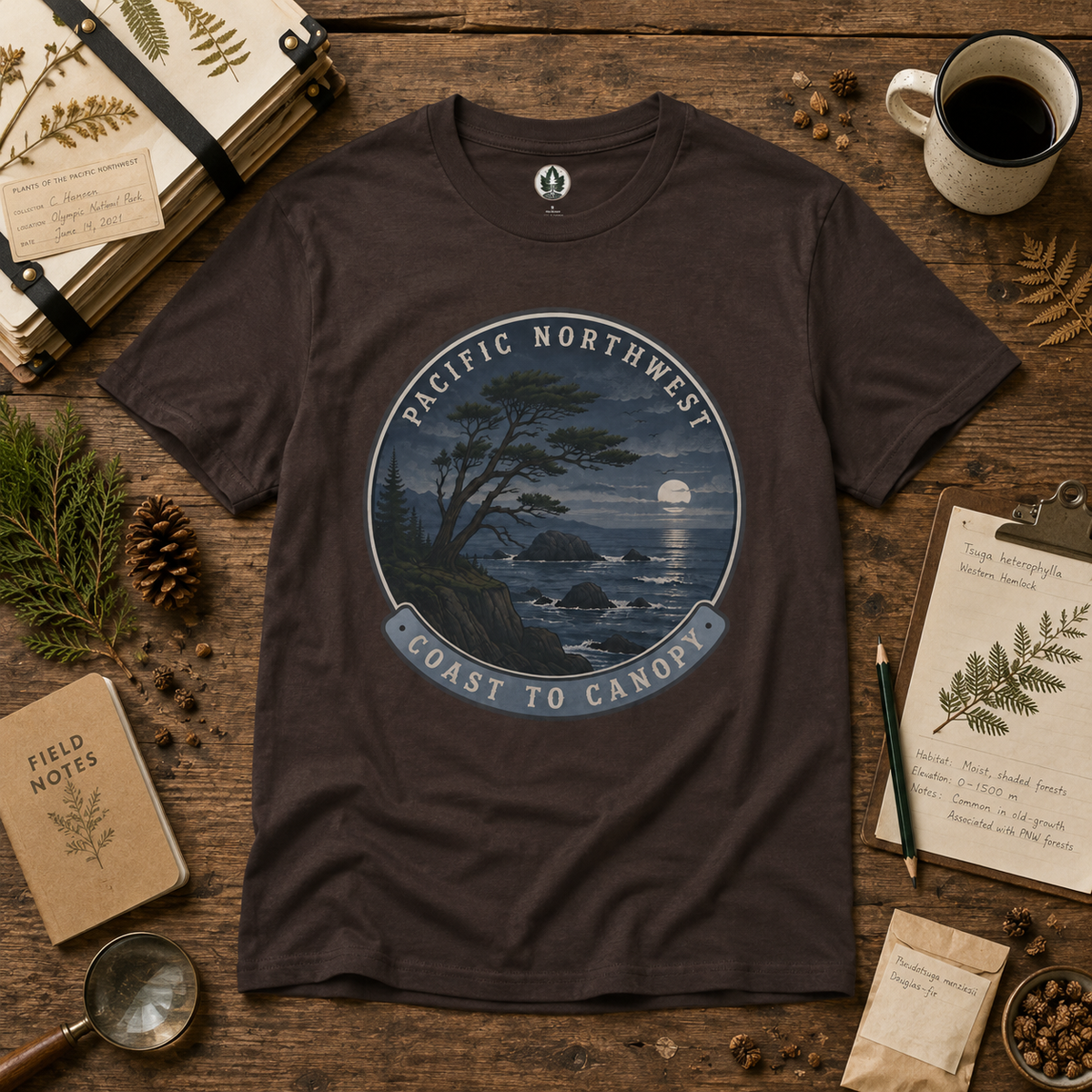 Pacific Northwest Tree T‑Shirt — “Coast to Canopy” Tee