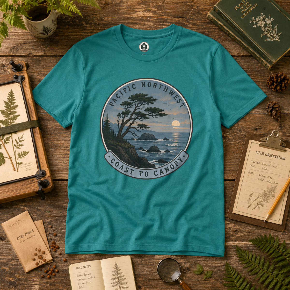 Pacific Northwest Tree T‑Shirt — “Coast to Canopy” Tee