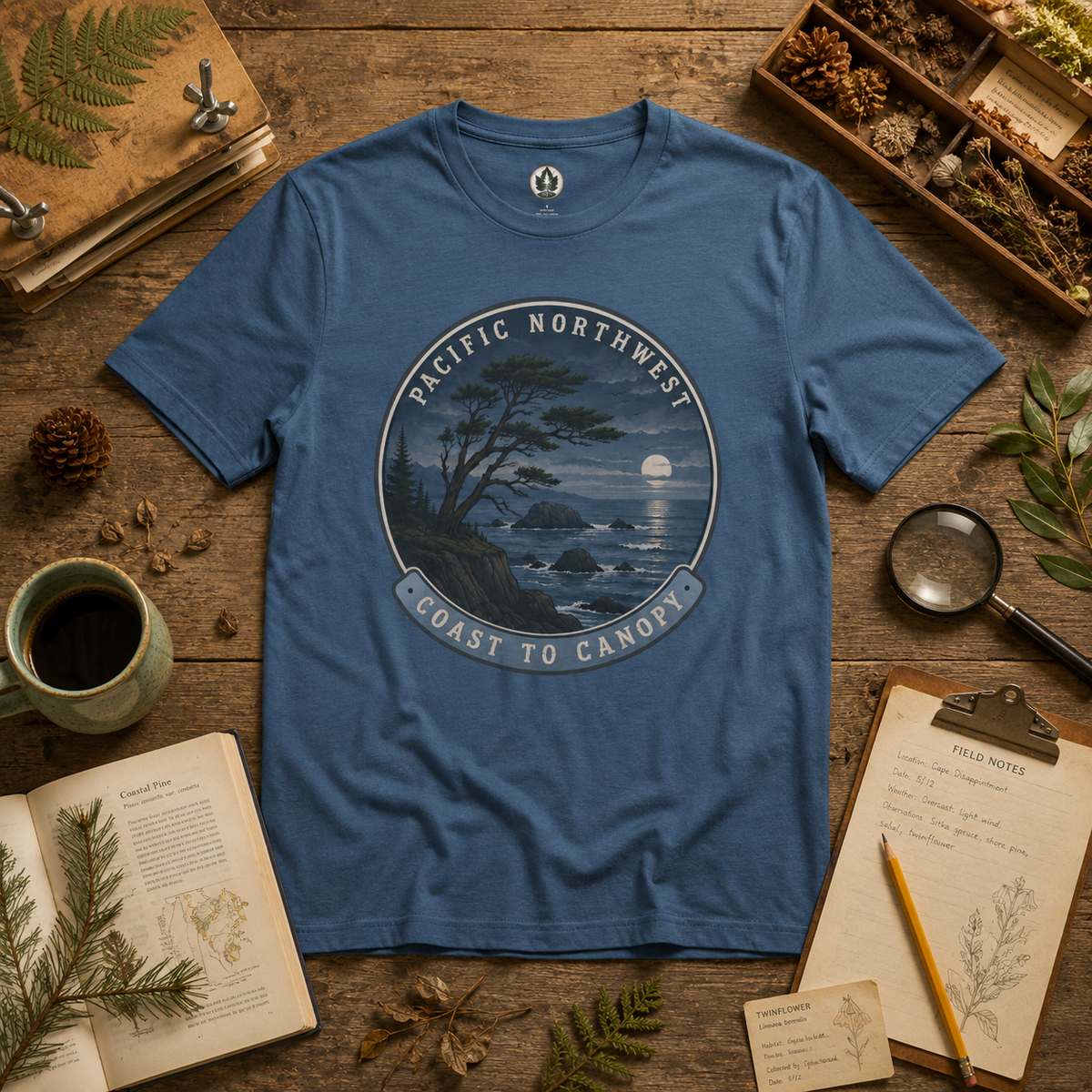 Pacific Northwest Tree T‑Shirt — “Coast to Canopy” Tee