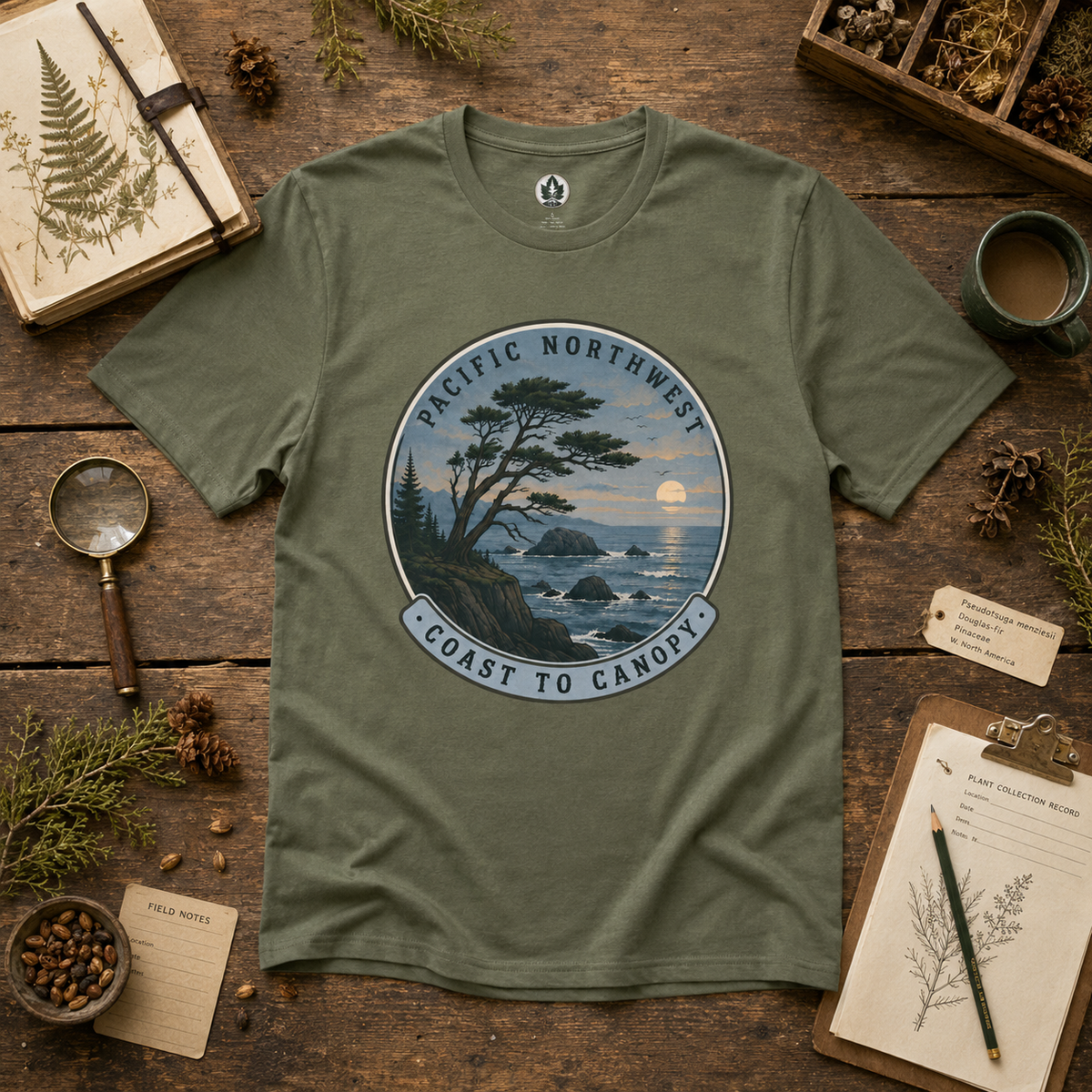 Pacific Northwest Tree T‑Shirt — “Coast to Canopy” Tee