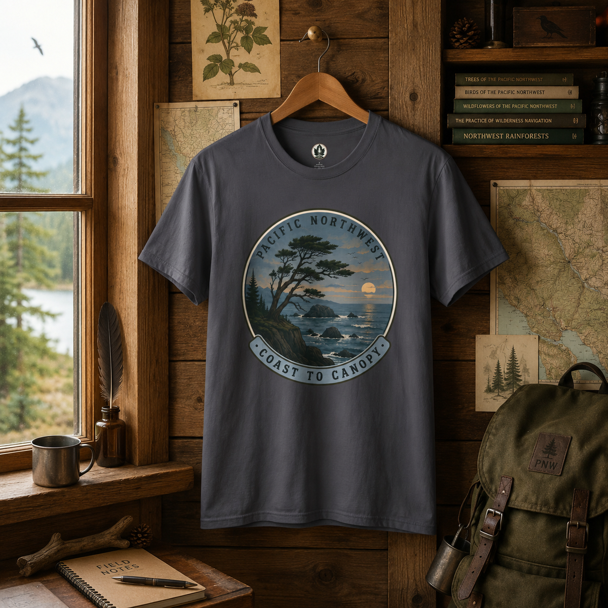 Pacific Northwest Tree T‑Shirt — “Coast to Canopy” Tee