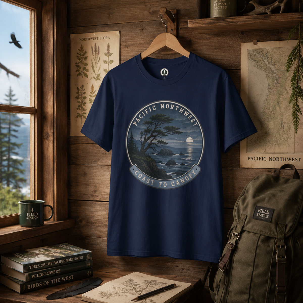 Pacific Northwest Tree T‑Shirt — “Coast to Canopy” Tee