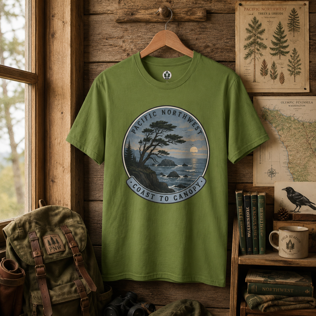 Pacific Northwest Tree T‑Shirt — “Coast to Canopy” Tee