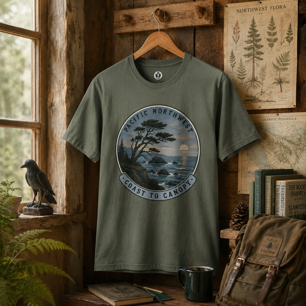 Pacific Northwest Tree T‑Shirt — “Coast to Canopy” Tee