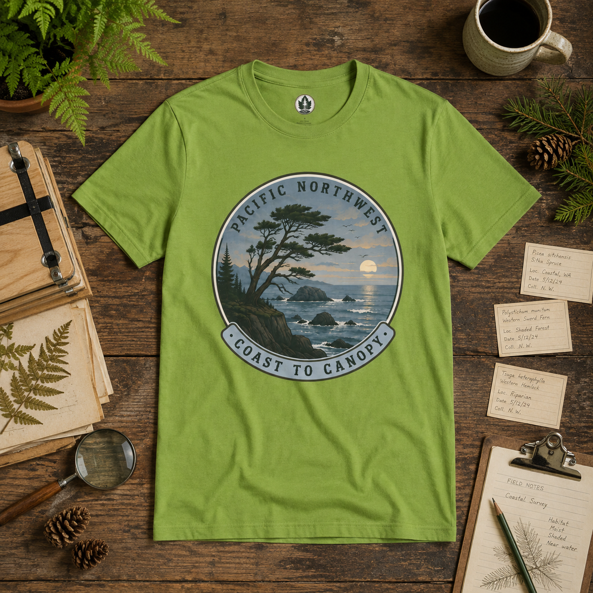 Pacific Northwest Tree T‑Shirt — “Coast to Canopy” Tee