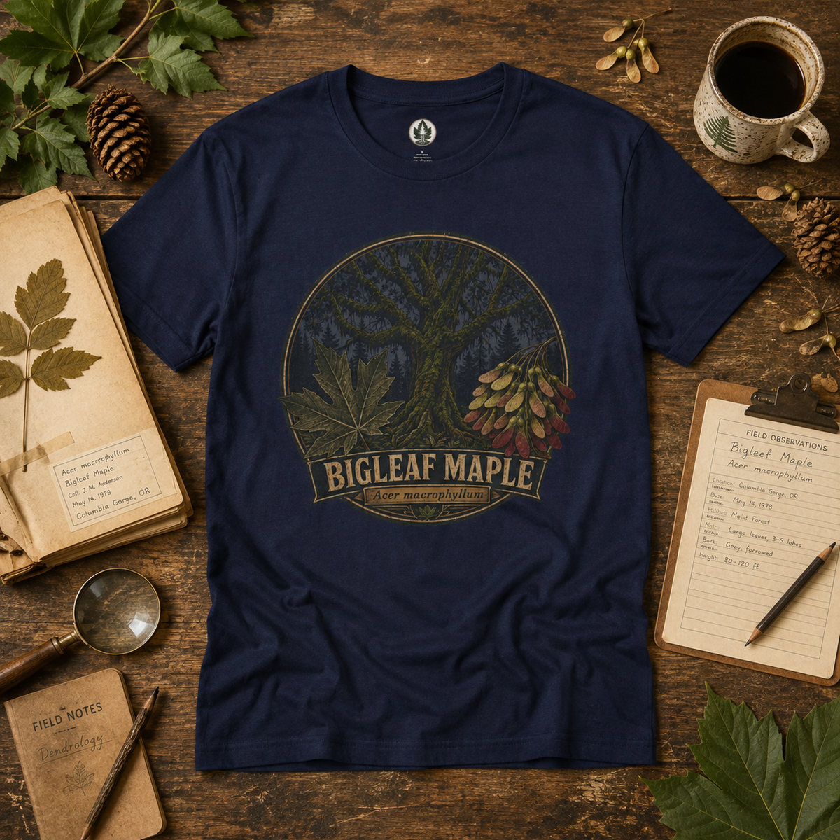 Bigleaf Maple, Acer macrophyllum T‑Shirt