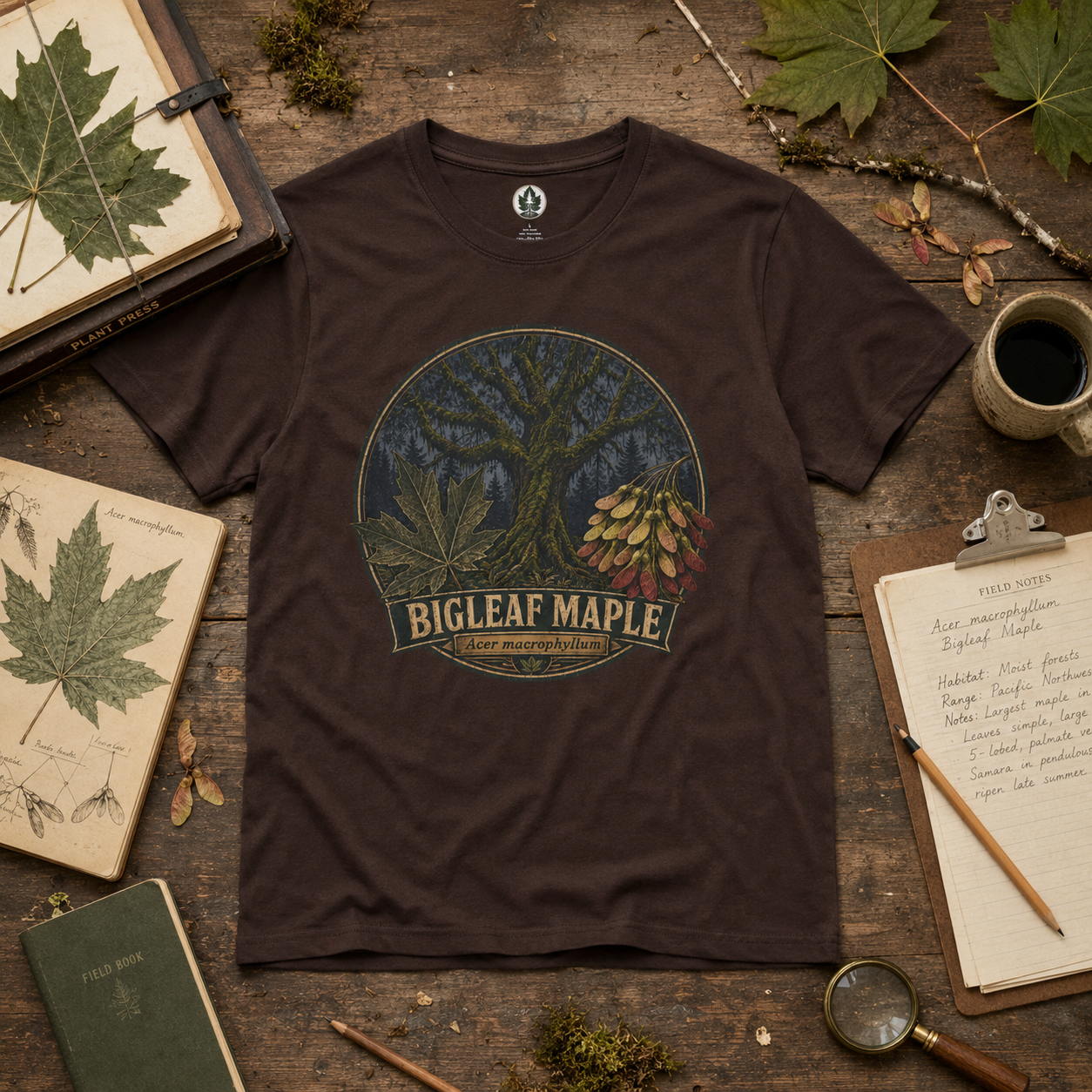 Bigleaf Maple, Acer macrophyllum T‑Shirt