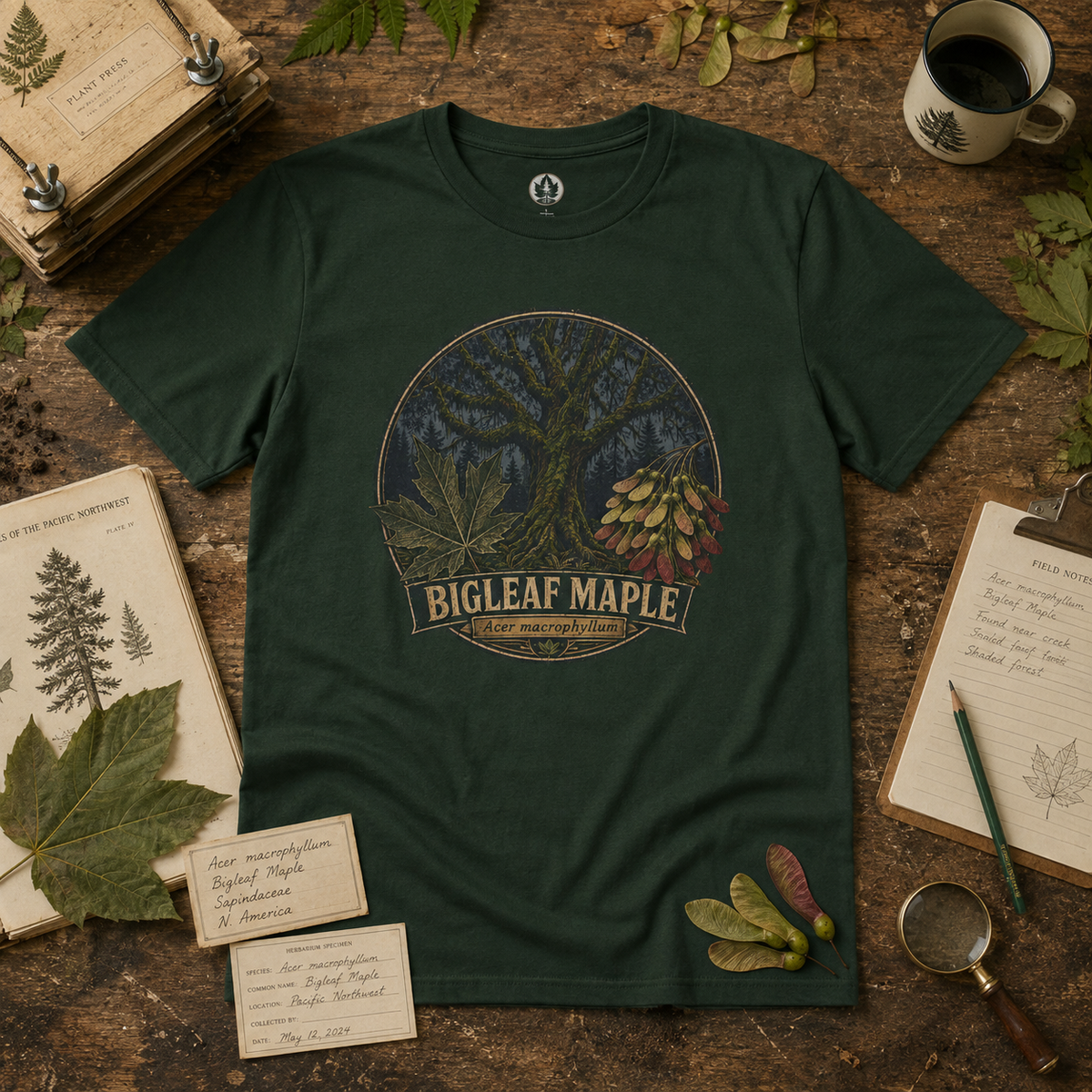 Bigleaf Maple, Acer macrophyllum T‑Shirt