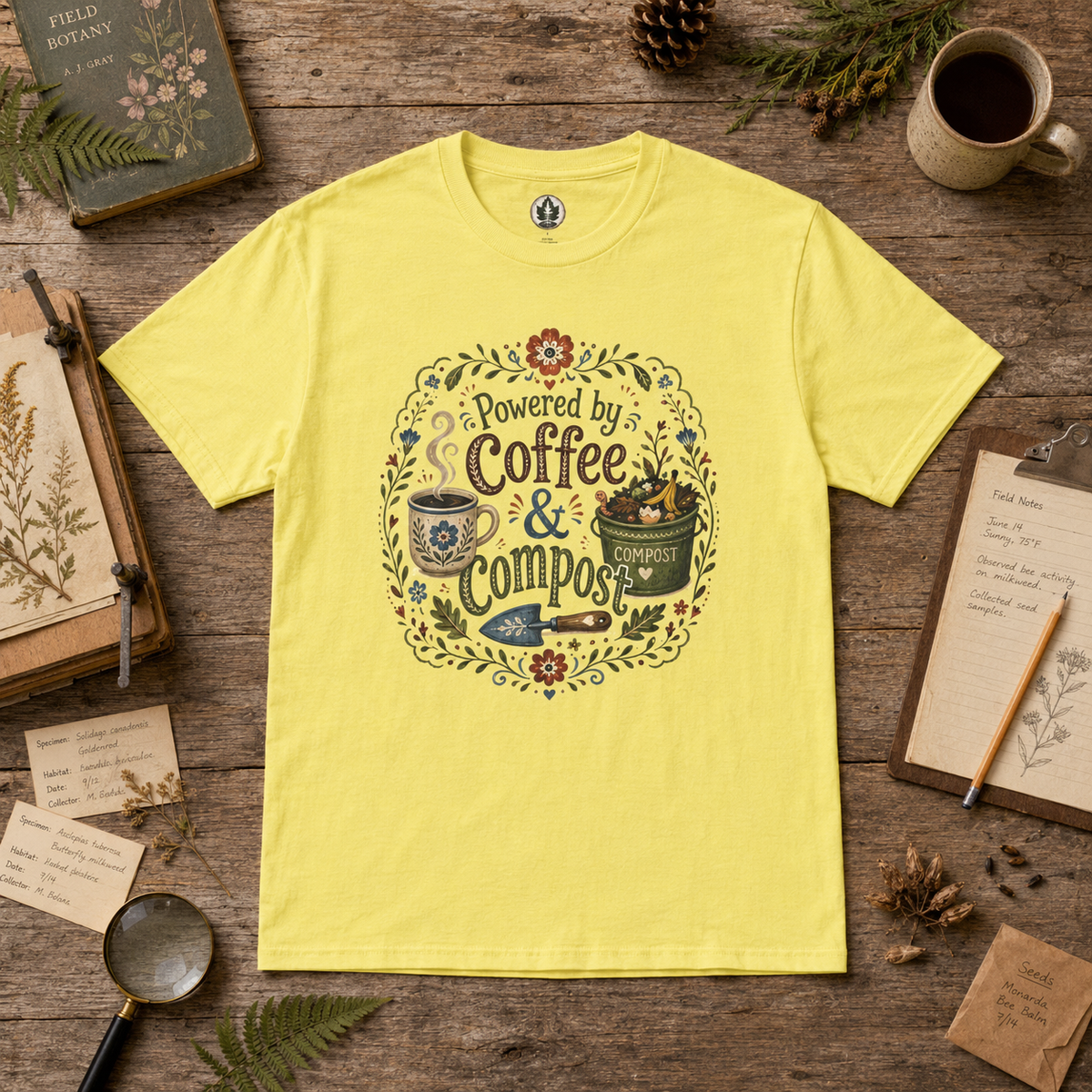Powered by Coffee and Compost T‑Shirt