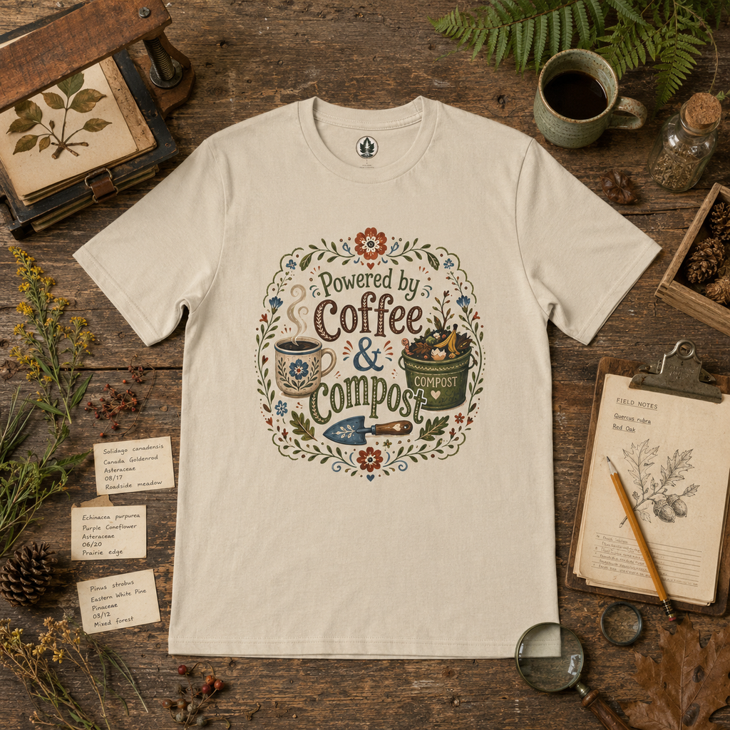 Powered by Coffee and Compost T‑Shirt