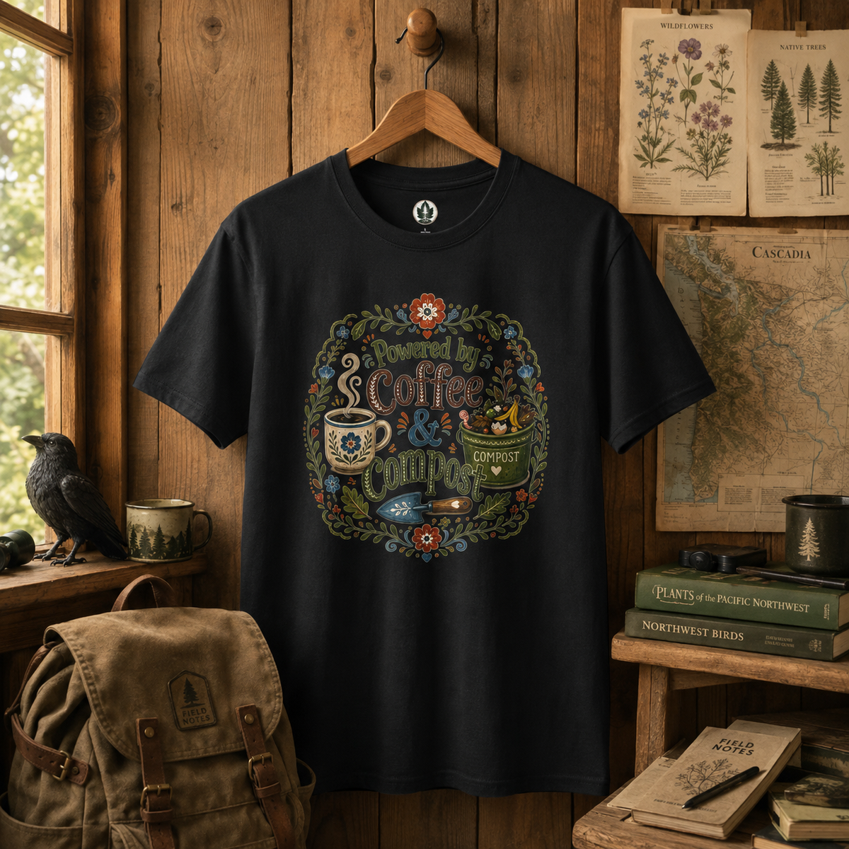 Powered by Coffee and Compost T‑Shirt