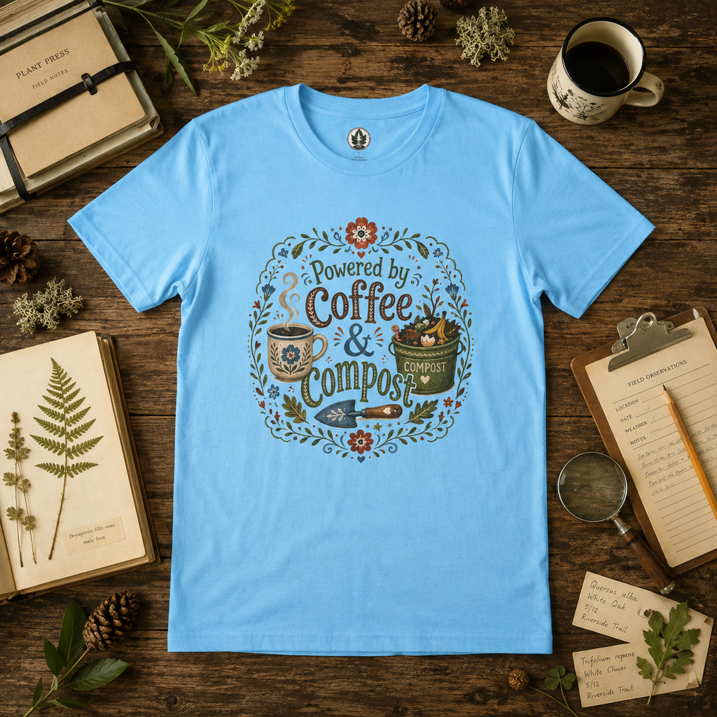 Powered by Coffee and Compost T‑Shirt