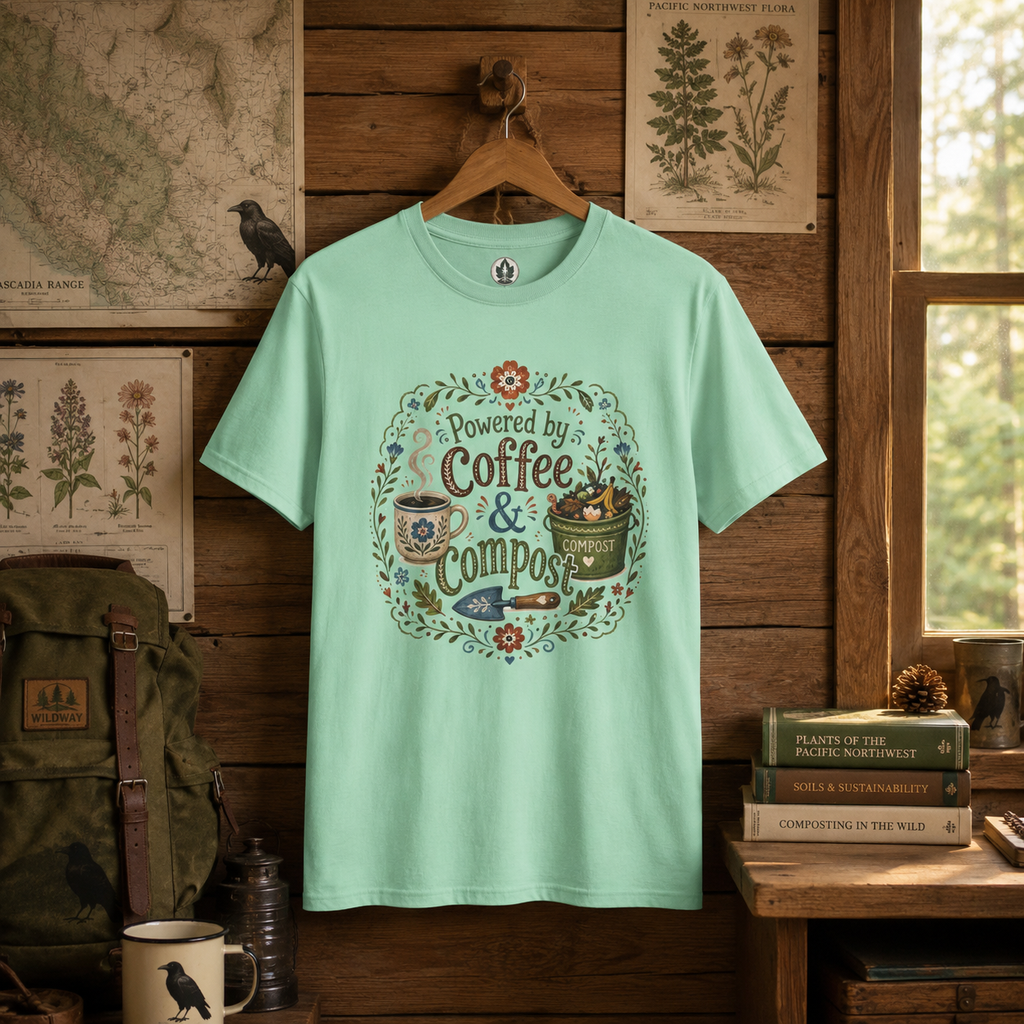Powered by Coffee and Compost T‑Shirt