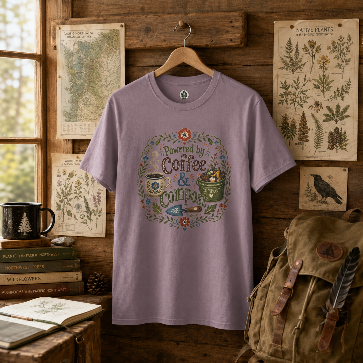 Powered by Coffee and Compost T‑Shirt