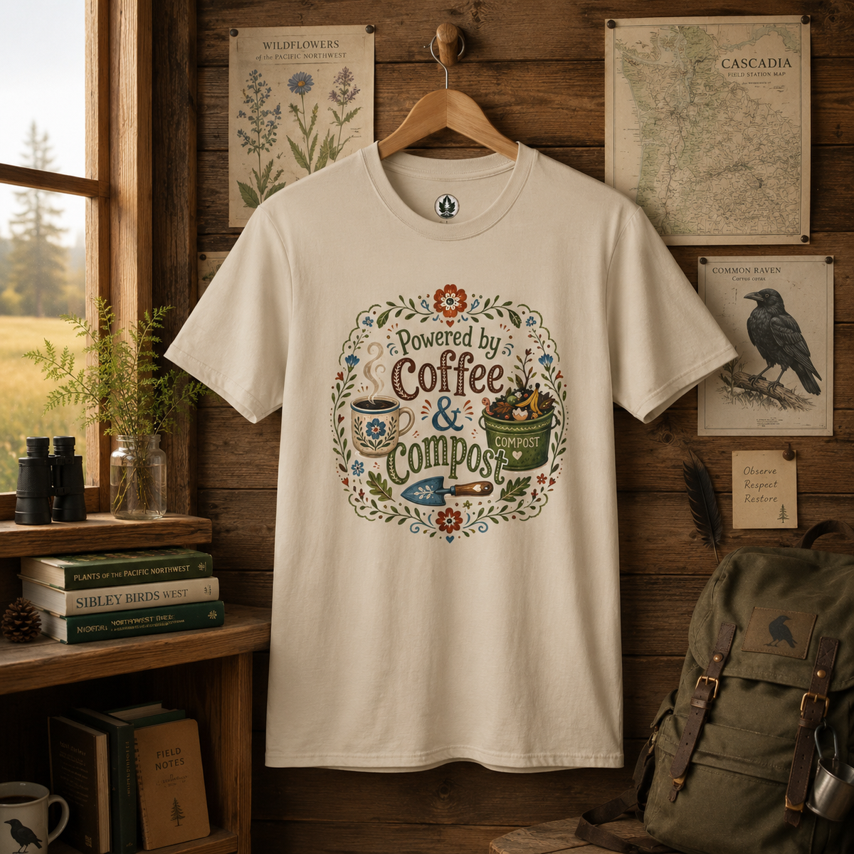 Powered by Coffee and Compost T‑Shirt