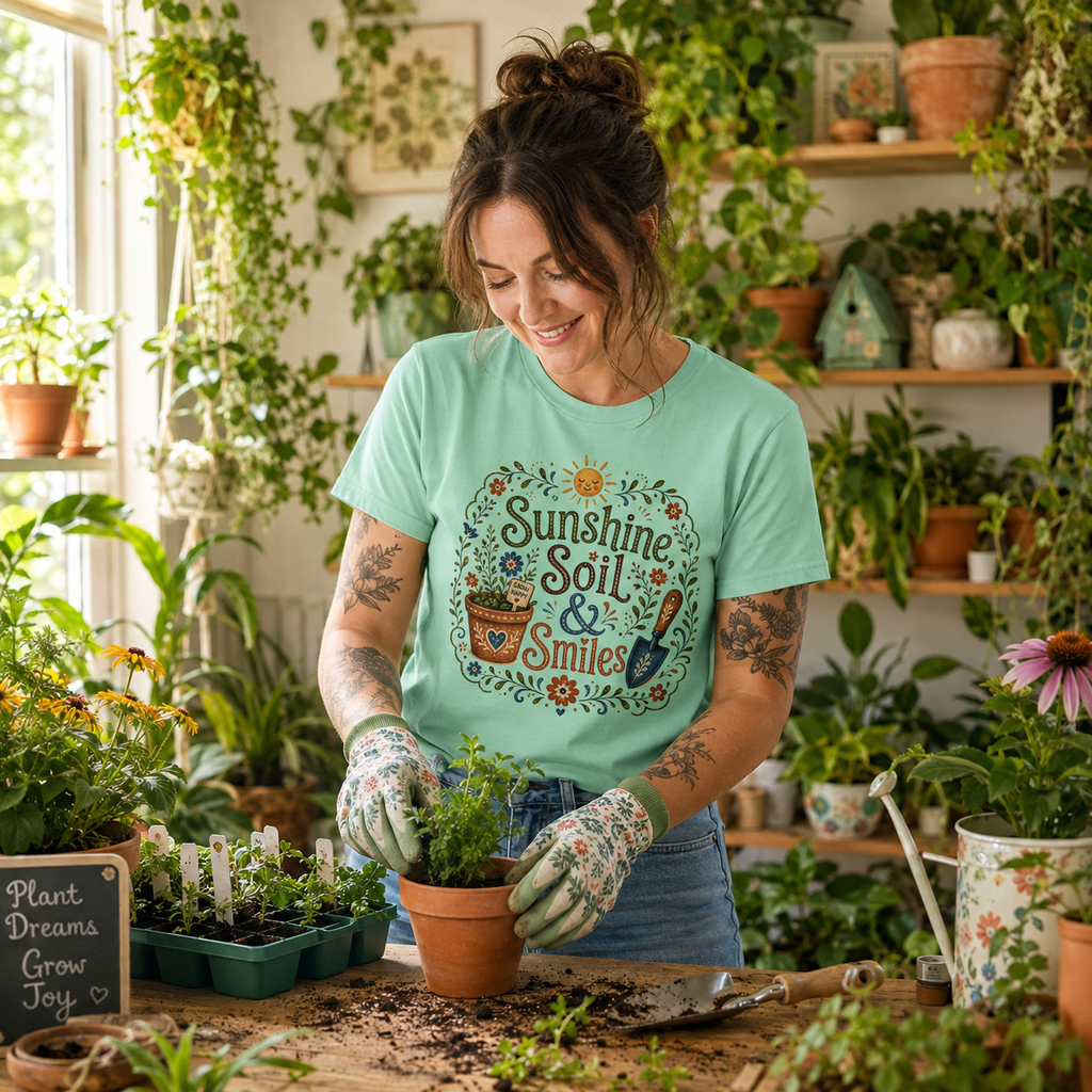 Sunshine, Soil, and Smiles T‑Shirt