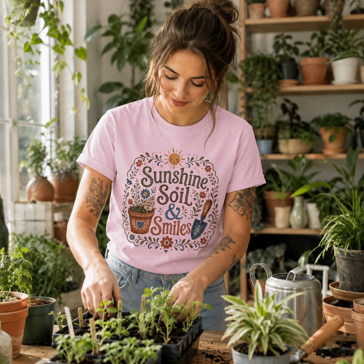 Sunshine, Soil, and Smiles T‑Shirt