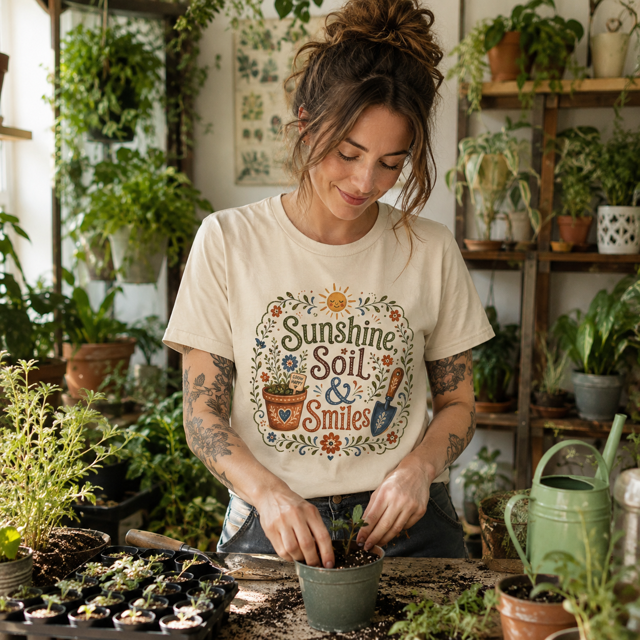 Sunshine, Soil, and Smiles T‑Shirt