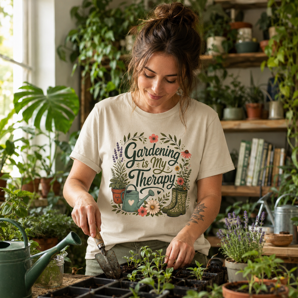 Gardening is My Therapy T‑Shirt