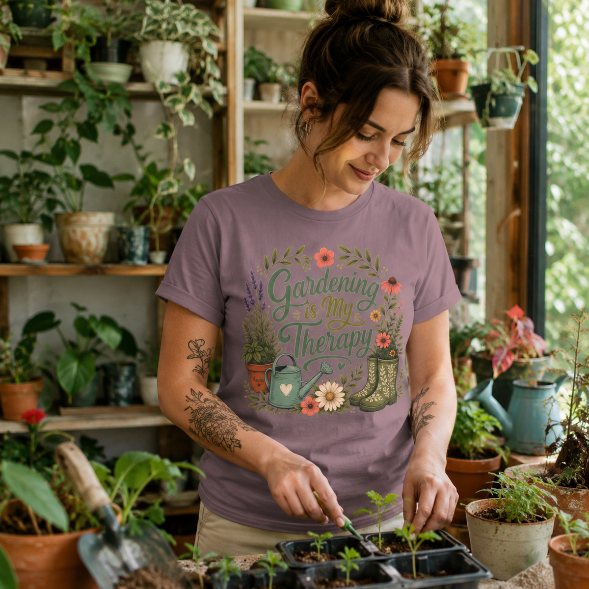 Gardening is My Therapy T‑Shirt