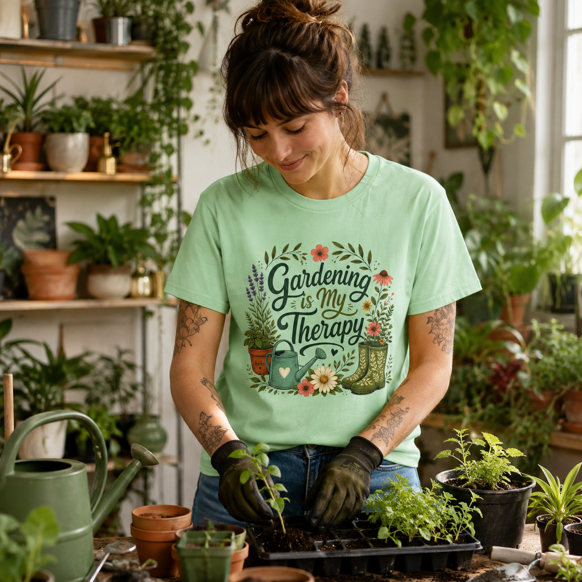 Gardening is My Therapy T‑Shirt