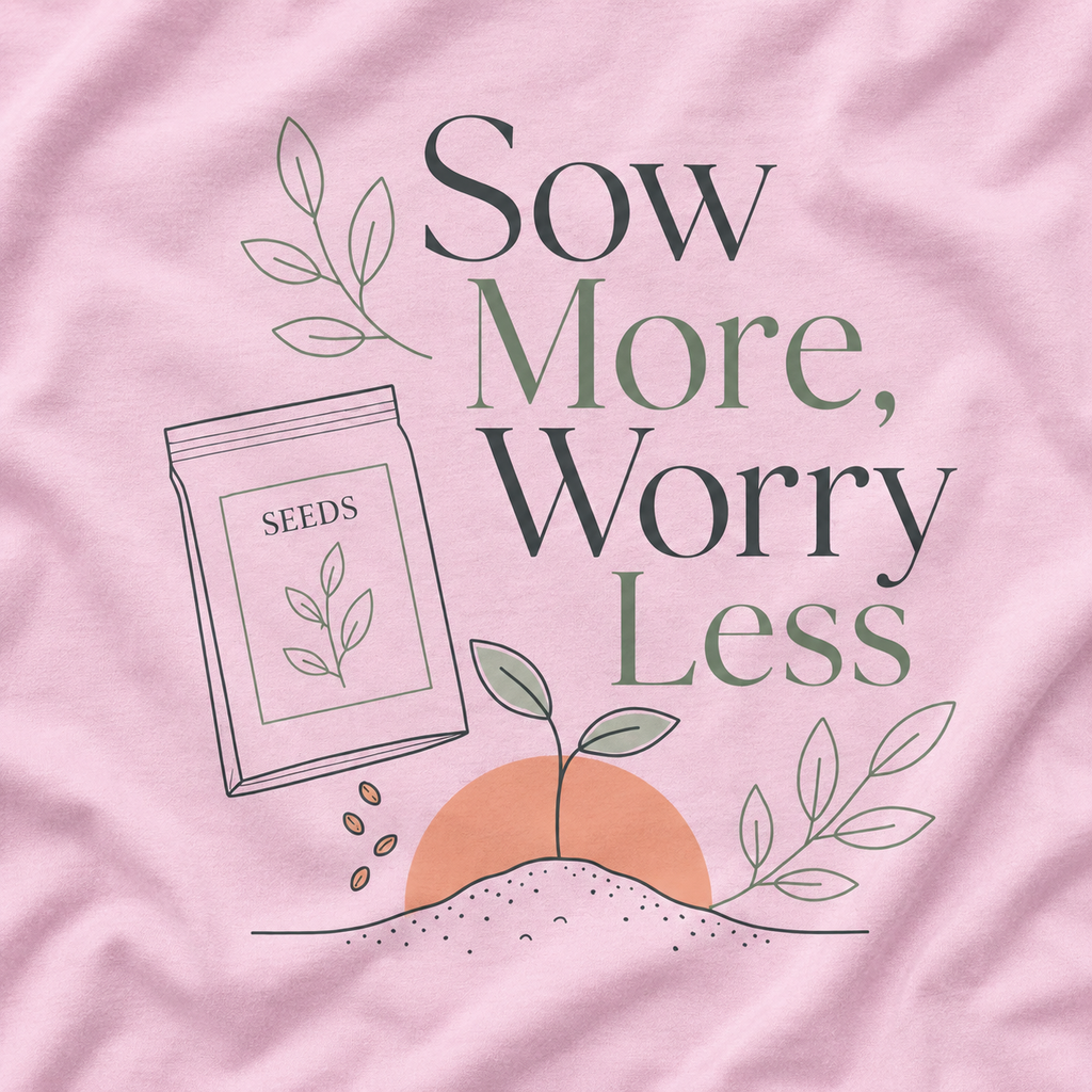 Sow More, Worry Less T‑Shirt