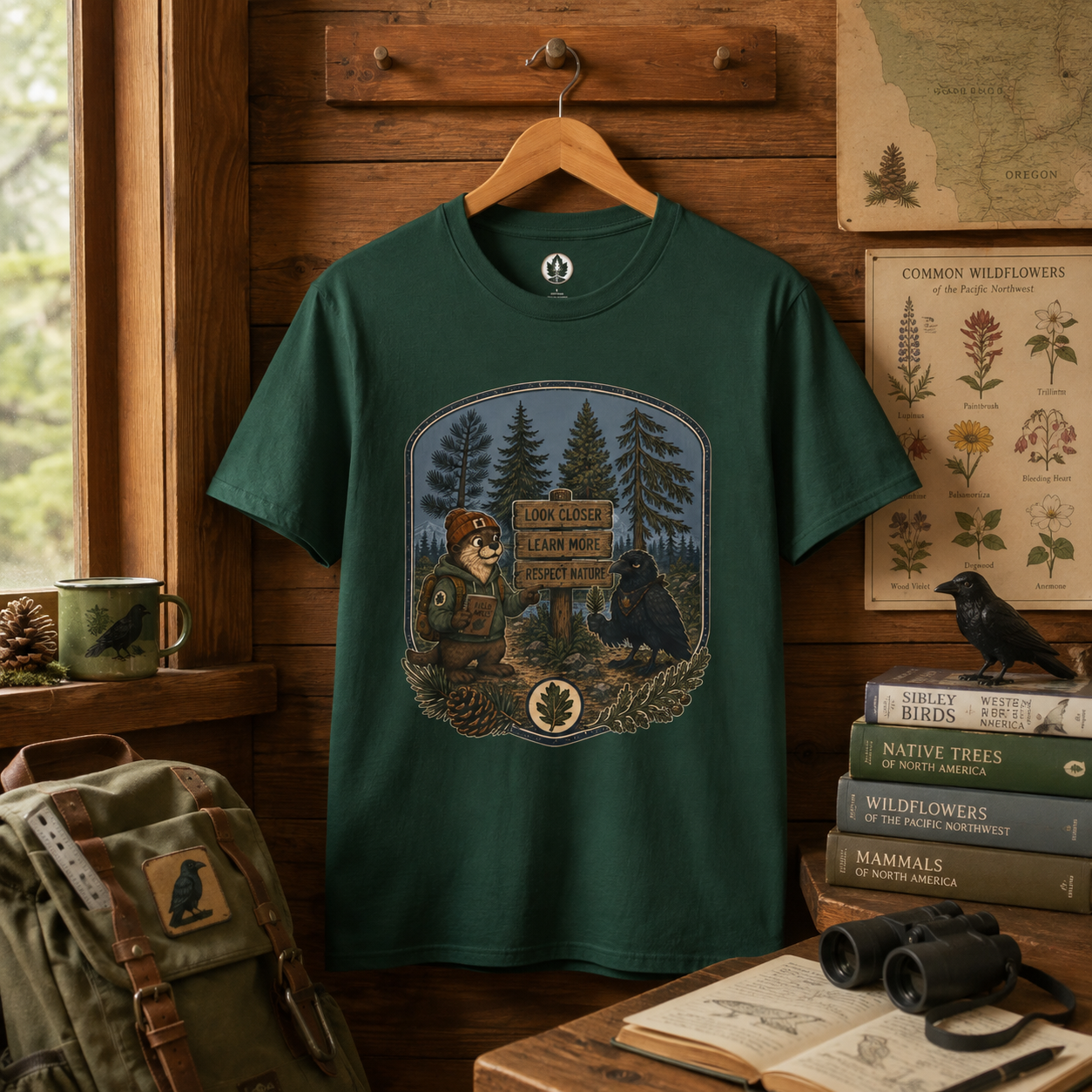 Look Closer, Learn More, Respect Nature T‑Shirt