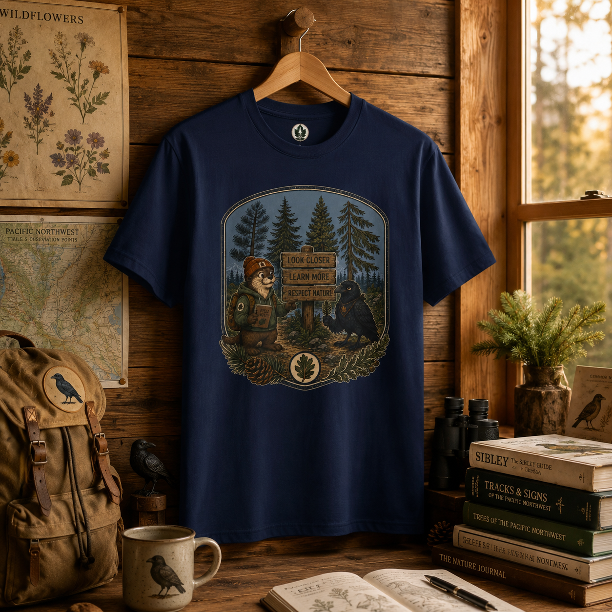Look Closer, Learn More, Respect Nature T‑Shirt