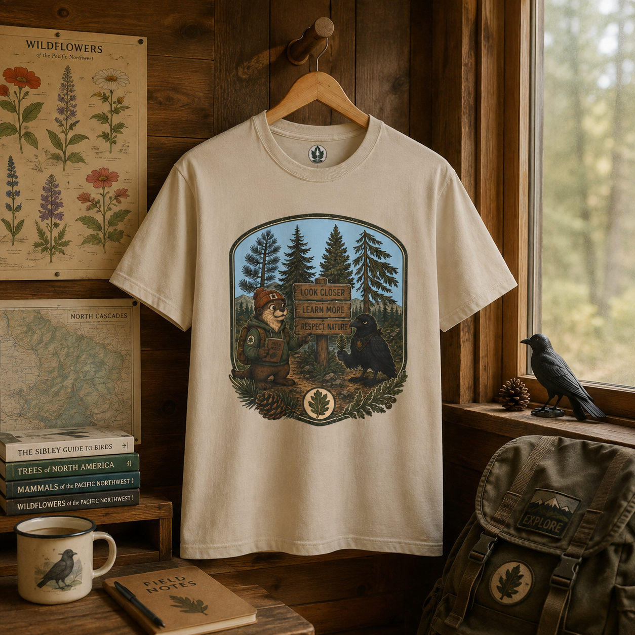 Look Closer, Learn More, Respect Nature T‑Shirt