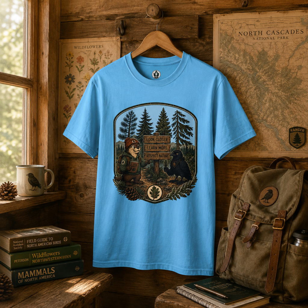 Look Closer, Learn More, Respect Nature T‑Shirt
