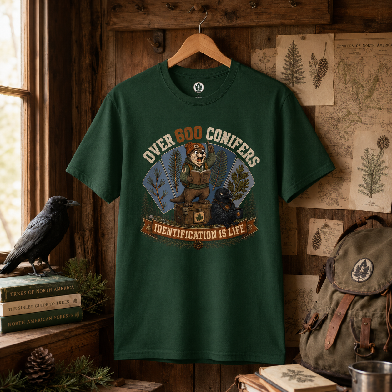 Over 600 Conifers, Identification is Life T‑Shirt