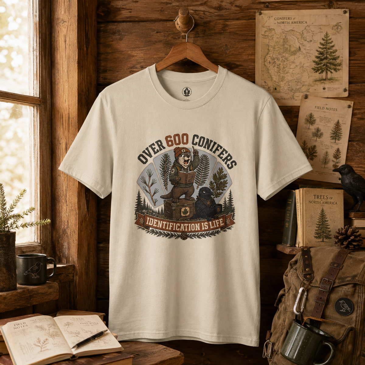 Over 600 Conifers, Identification is Life T‑Shirt