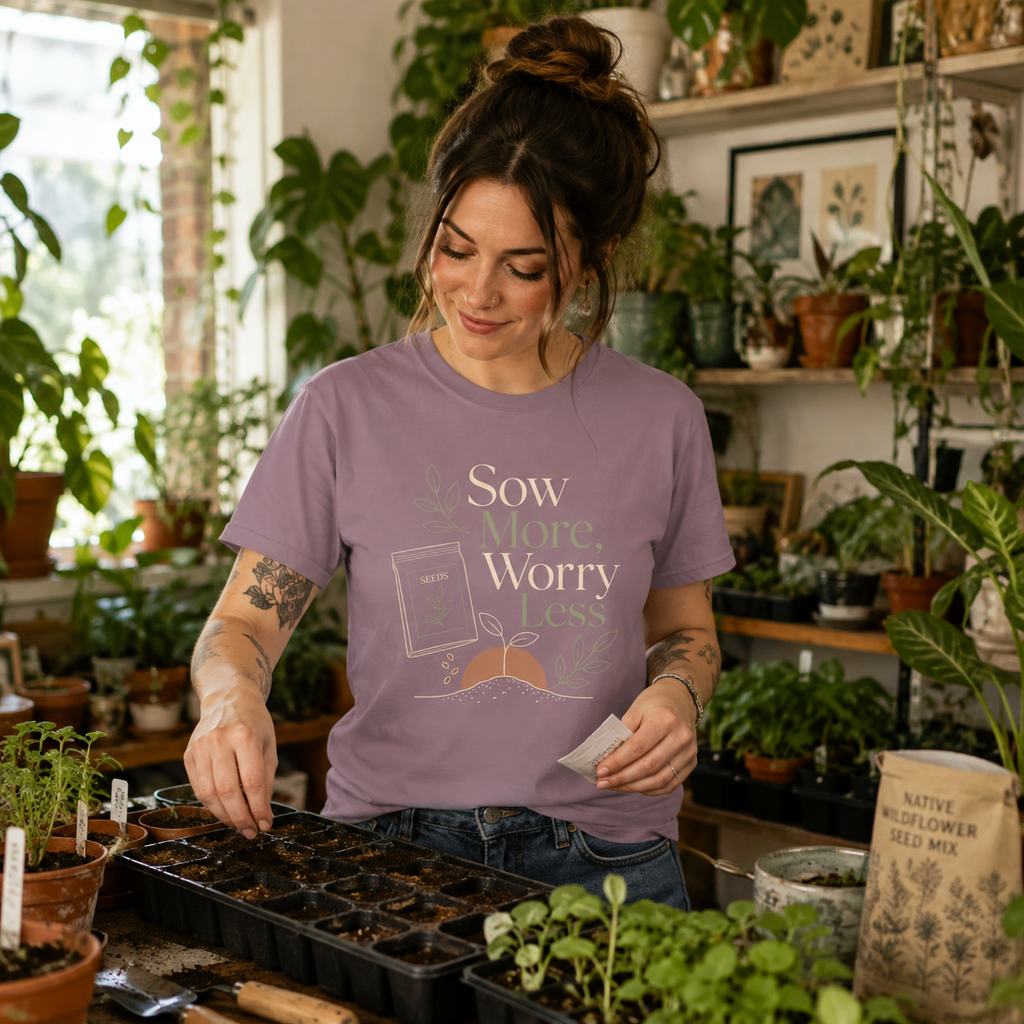 Sow More, Worry Less T‑Shirt