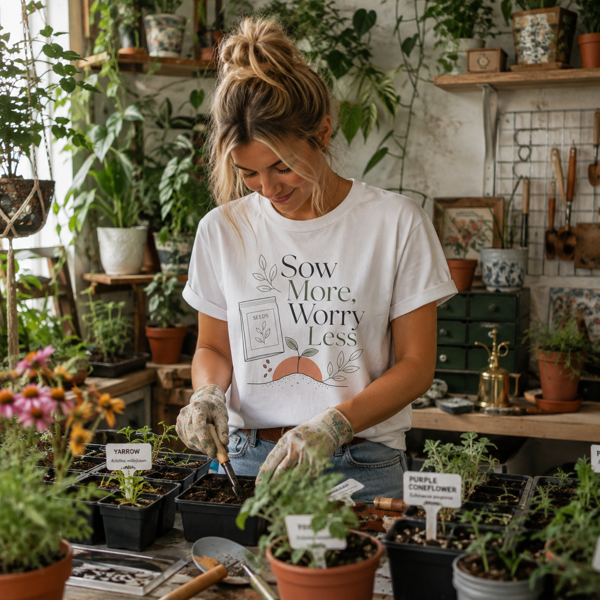 Sow More, Worry Less T‑Shirt