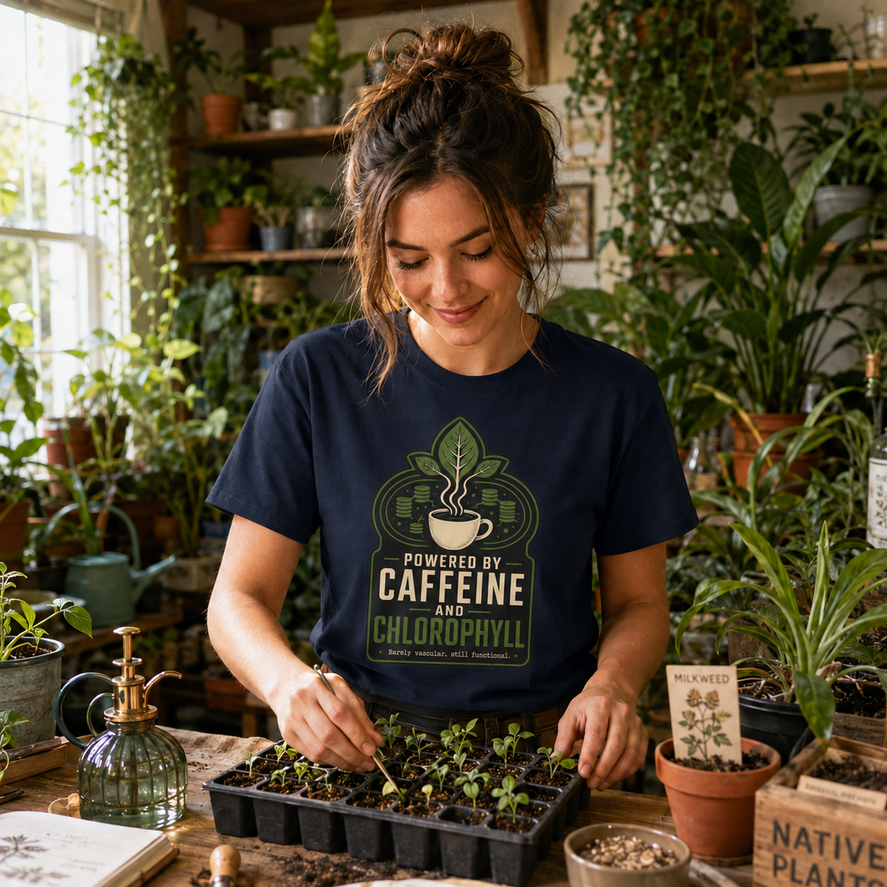 Powered by Caffeine and Chlorophyll T‑Shirt