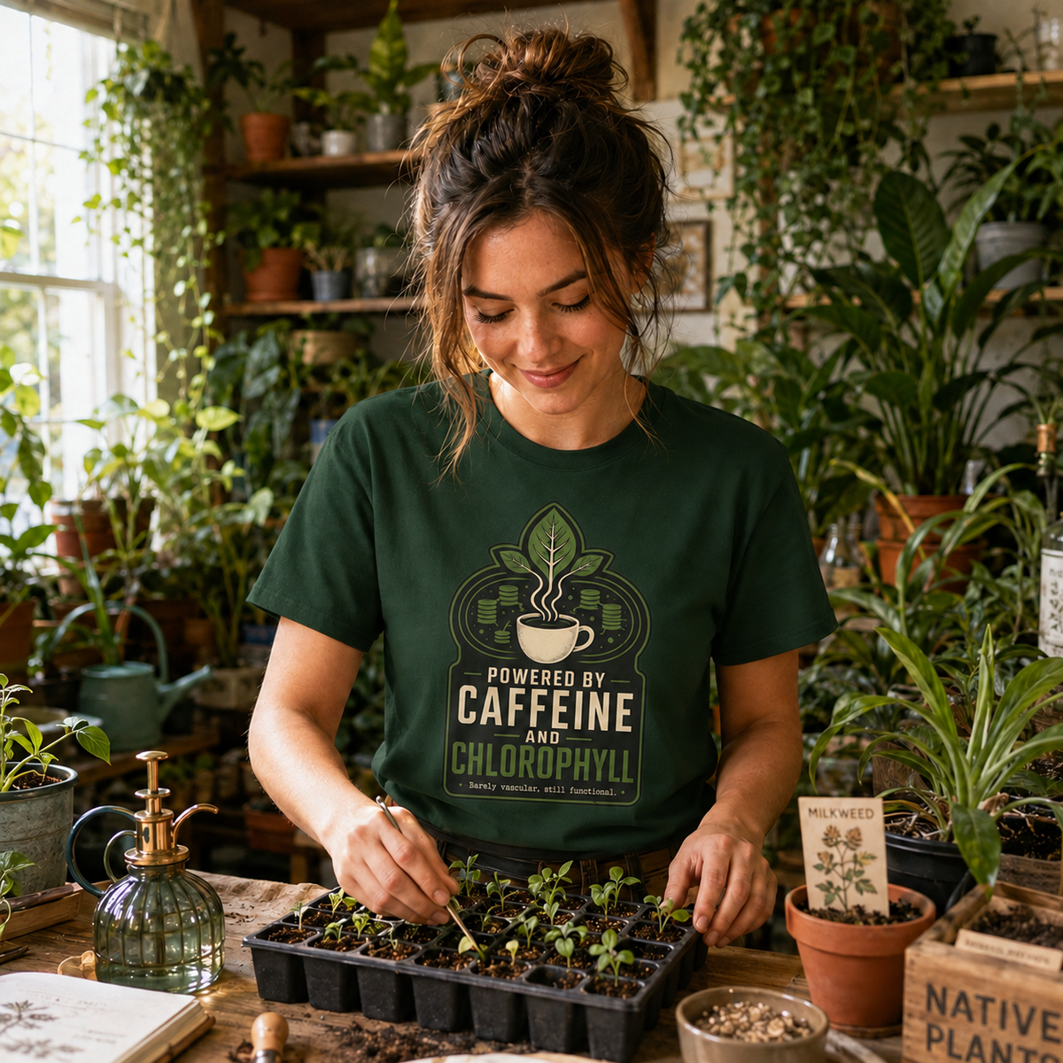 Powered by Caffeine and Chlorophyll T‑Shirt