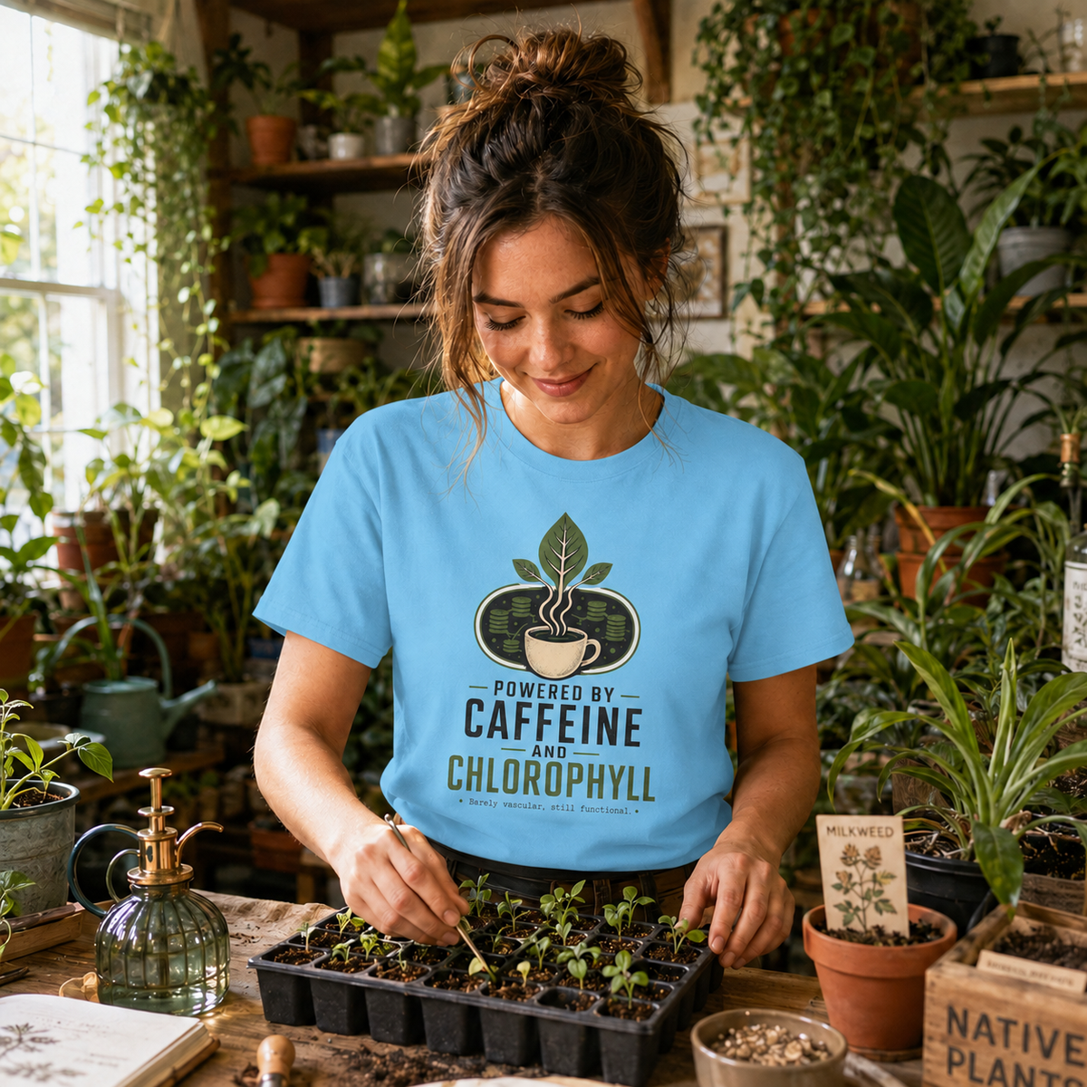 Powered by Caffeine and Chlorophyll T‑Shirt