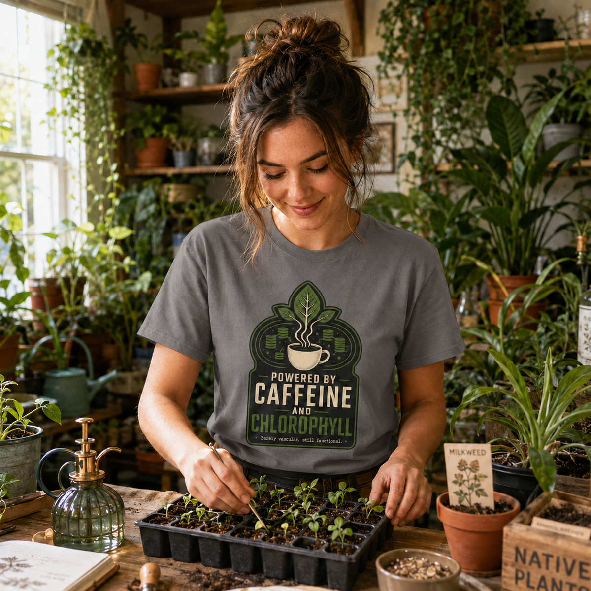 Powered by Caffeine and Chlorophyll T‑Shirt