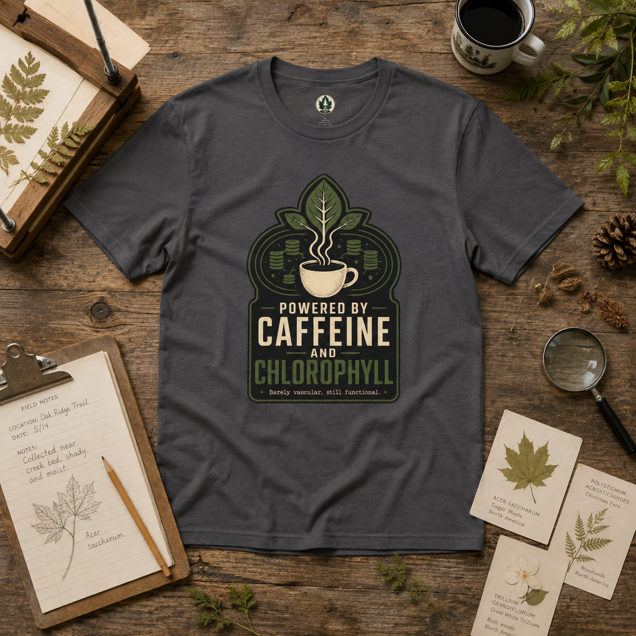 Powered by Caffeine and Chlorophyll T‑Shirt