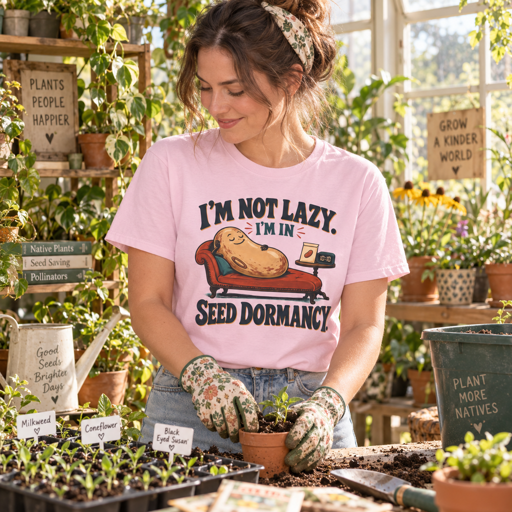 I'm Not Lazy, I'm in Seed Dormancy T‑Shirt