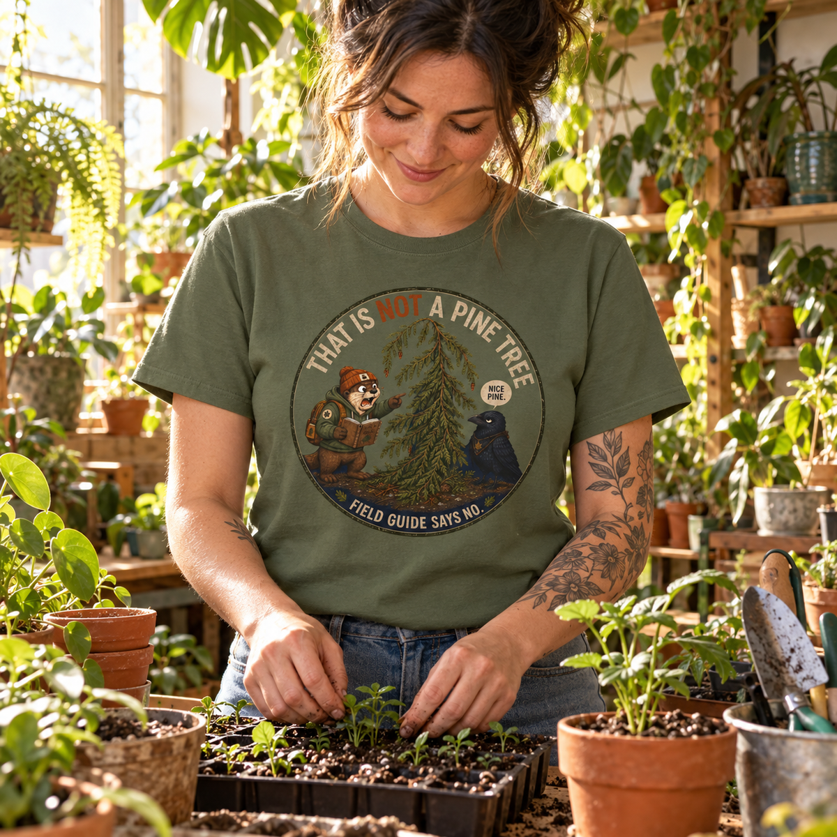 That is Not a Pine Tree, Field Guide Says No Version 2 T‑Shirt