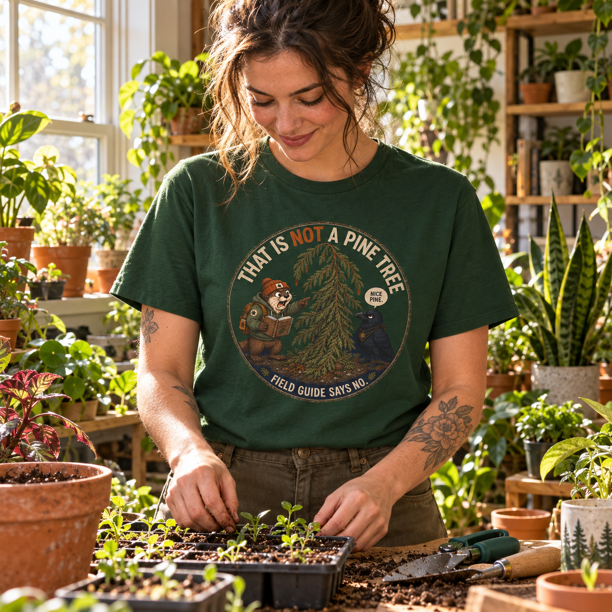 That is Not a Pine Tree, Field Guide Says No Version 2 T‑Shirt