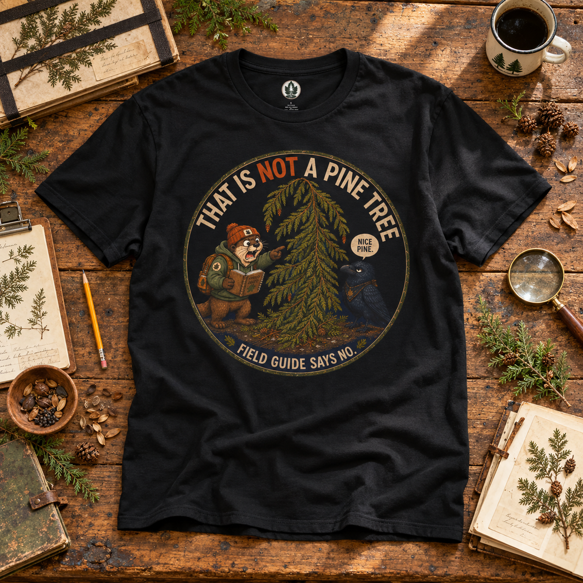 That is Not a Pine Tree, Field Guide Says No Version 2 T‑Shirt