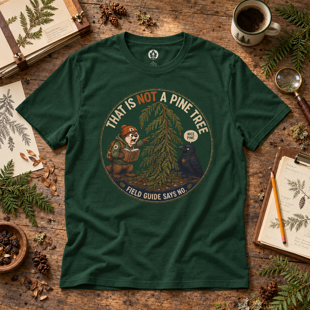 That is Not a Pine Tree, Field Guide Says No Version 2 T‑Shirt