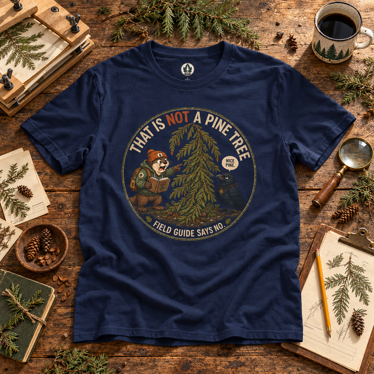 That is Not a Pine Tree, Field Guide Says No Version 2 T‑Shirt
